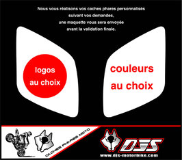 1 jeu de caches phares DJS pour Honda vtr sp1-sp2  microperforés qui laissent passer la lumière - référence : VTR SP1-SP2-personnalisé-