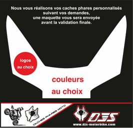 1 cache phare DJS pour Honda CBR 954 RR  microperforé qui laisse passer la lumière - référence : CBR 954 RR -2002-2003-personnalisé-