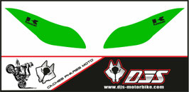 1 jeu de caches phares DJS pour Kawasaki zx6r microperforés qui laissent passer la lumière - référence : zx6-r-2013-2017-010-