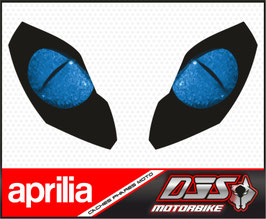 1 jeu de caches phares DJS pour Aprilia rsv 2004-2009 microperforés qui laissent passer la lumière - référence : yeux modèle 8-