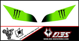 1 jeu de caches phares DJS pour Kawasaki ZX10R 2011-2015 microperforés qui laissent passer la lumière - référence : zx10r-2011-2015-011