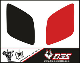 1 jeu de caches phares DJS pour Honda vtr sp1-sp2  microperforés qui laissent passer la lumière - référence : VTR SP1-SP2- fond noir et rouge-