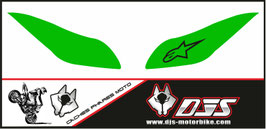 1 jeu de caches phares DJS pour Kawasaki zx6r microperforés qui laissent passer la lumière - référence : zx6-r-2013-2017-007-