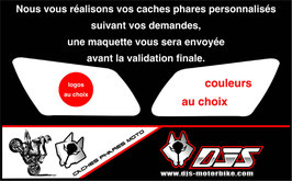 1 jeu de caches phares DJS pour YAMAHA R1 microperforés qui laissent passer la lumière - référence : r1-1998-2003-perso-