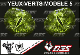 1 jeu de caches phares DJS pour KAWASAKI ZX-6R-2013-2017 microperforés qui laissent passer la lumière - référence : yeux modèle 5-