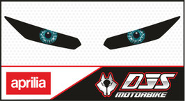 1 jeu de caches phares DJS pour Aprilia tuono 660 2021-2024 microperforés qui laissent passer la lumière - référence : yeux modèle 17-