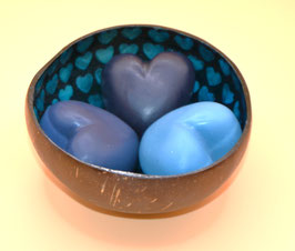 CUENCO DE COCO CON JABONES/ HALF COCO W. SOAP / COCOSNUSSSCHALE M. SEIFE