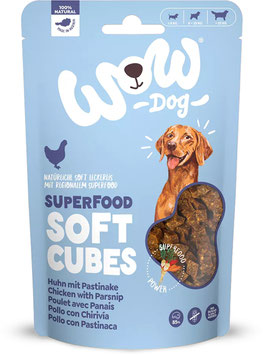 Hunde Leckerlis Soft Cubes | Huhn Superfood 150g