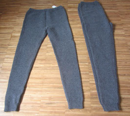 dicke Naturwolle Leggings in anthrazit