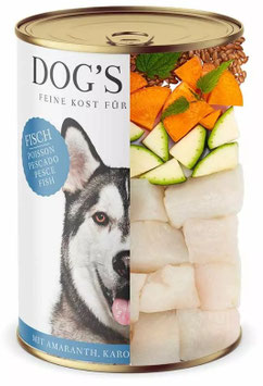 DOG´S LOVE Nassfutter Sorte Fisch mit Amaranth, Karotte und Löwenzahn
