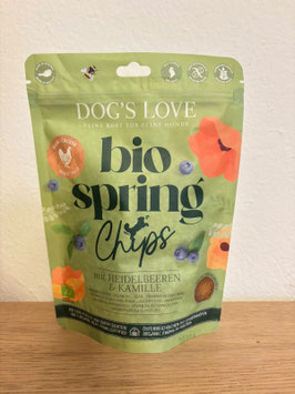 DOG´S LOVE Frühlings Chips - Bio Huhn mit Heidelbeere & Kamille - getreidefrei