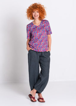 HEIDEKÖNIGIN  Pumphose Leinen - dark denim
