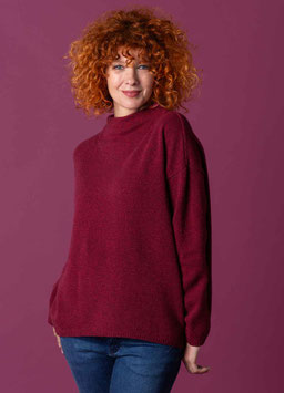 Heidekönigin  100 % Schurwolle Pullover - anemone