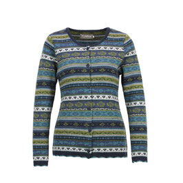 Flomax  Strickjacke Oda - nachtblau/türkis