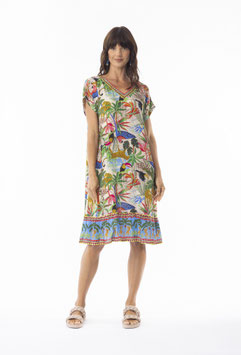 ORIENTIQUE   Dani Short Sleeve Frill Dress