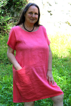 Öko-Sommerkleid aus Leinen und Jersey