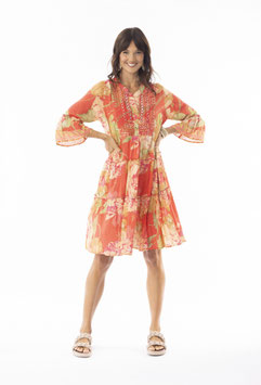ORIENTIQUE  Rosa Dress Leyers Frill Sleeve