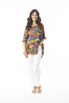 ORIENTIQUE  Torgua Top Frill - print
