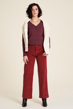 TRANQUILLO  Cordhose - berry