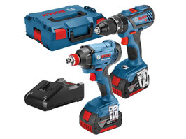 BOSCH BLAUW GSB 18V-28 PROFESSIONAL COMBISET 4.0AH IN L-BOXX