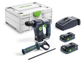 FESTOOL BHC 18 HPC4,0 I-PLUS 18V LI-ION ACCU BOORHAMER SET (2X 4,0AH) IN SYSTAINER - 1,8J - 68MM