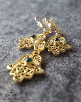 Khamsa Anhänger mit Ohrringen