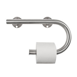 Curved Grab Bar and Toilet Paper Holder (Available in Satin, Polished & Matte Black)