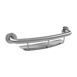 Grab Bar with Extra Storage Shelf (Available in Satin, Polished & Matte Black)