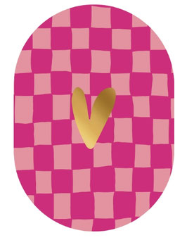 Kaart - hart symbool roze