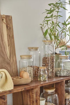 Vorratsglas mit Bambusdeckel 1000 ml