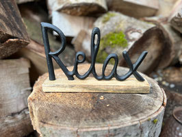 Relax Schriftzug