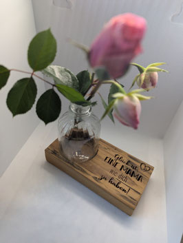 Holz mit Vase "Mama"