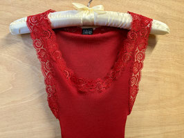 Oscalito Top Wolle Seide Rippe mit Spitze in verschiedenen Farben