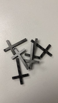 Carbon Cross Necklace Kreuz Kette