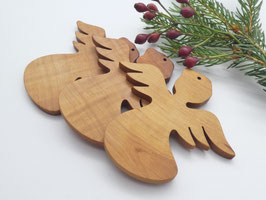 3 Weihnachtsengel-Anhänger aus Birnenholz