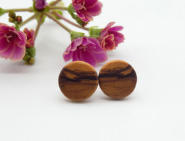 Ohrstecker aus Olivenholz 10 mm