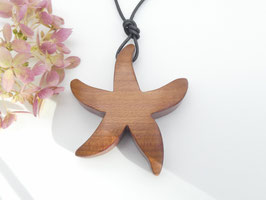 Seestern-Anhänger aus Holz - Zwetschge