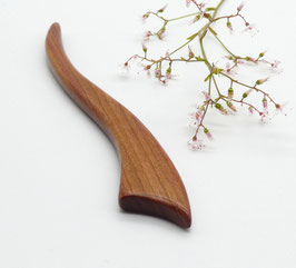 gebogener Haarstab aus Holz - Zwetschge