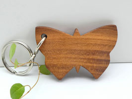 Schlüsselanhänger aus Holz, Schmetterling aus Zwetschge