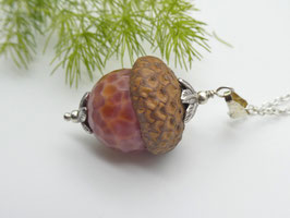 Naturschmuck-Anhänger mit Eichel & Achat