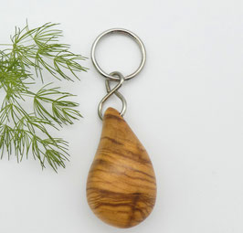 Schlüsselanhänger-Handschmeichler aus Holz - Olivenholz