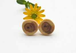 Mini-Ohrstecker aus Eibe, 8 mm