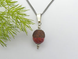 Naturschmuck-Anhänger mit Eichel & Koralle