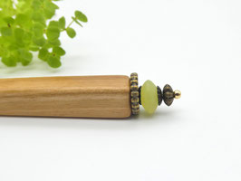 Haarstab aus Kirsche & Serpentin