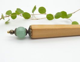 Haarstab aus Kirsche & Aventurin