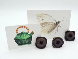 3 Kartenhalter aus Eukalyptuszapfen