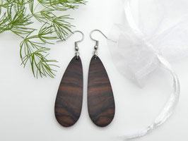 Ohrringe aus Holz - Nussbaumwurzel
