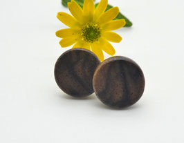 Ohrstecker aus Nussbaumwurzel 10mm