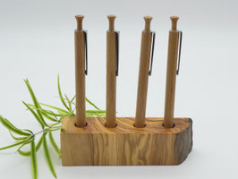 Stiftehalter aus Olivenholz für 4 Stifte