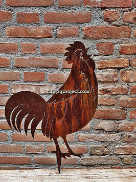 CUANFDDSF Quadro Tondo Su Tela 25x25 Cm - Galline In Campagna - Decorazione Parete Cucina Stile Rustico Vintage